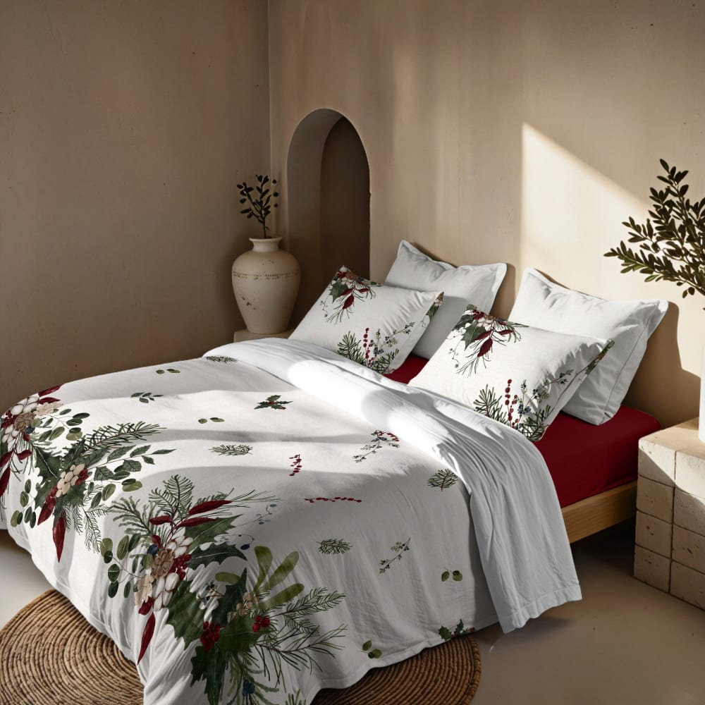 Housse de couette 100 % polyester multicolore 220x220 cm