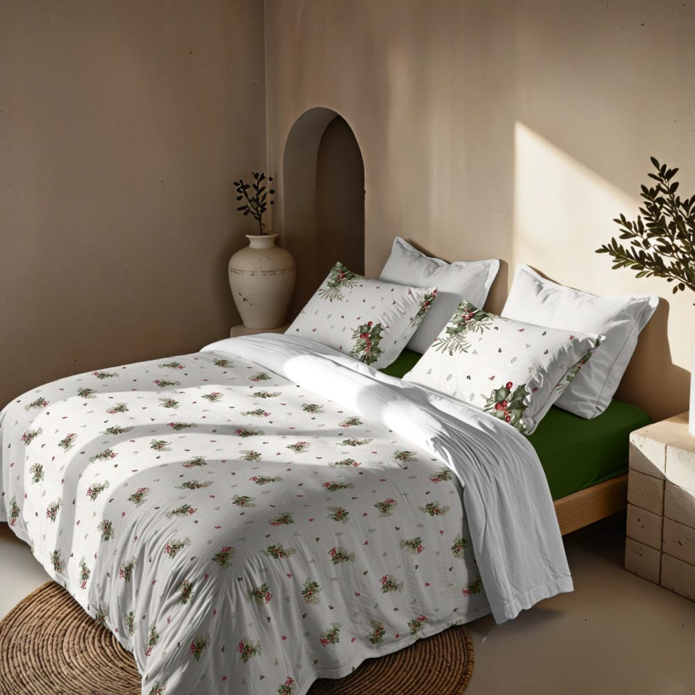 Bettdeckenbezug Weihnachten Polyester mehrfarbig 120 (200x200 cm)