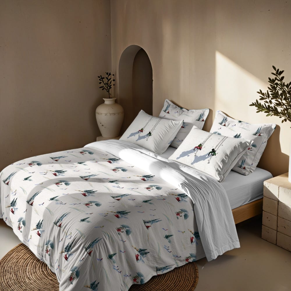 Bettdeckenbezug Weihnachten Polyester mehrfarbig 155x220cm) -