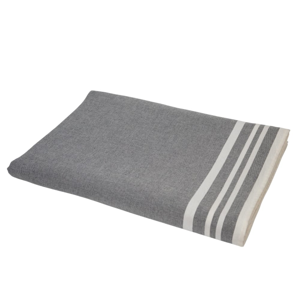 Chemin de table coton gris moyen 50x150 - Maisons du Monde