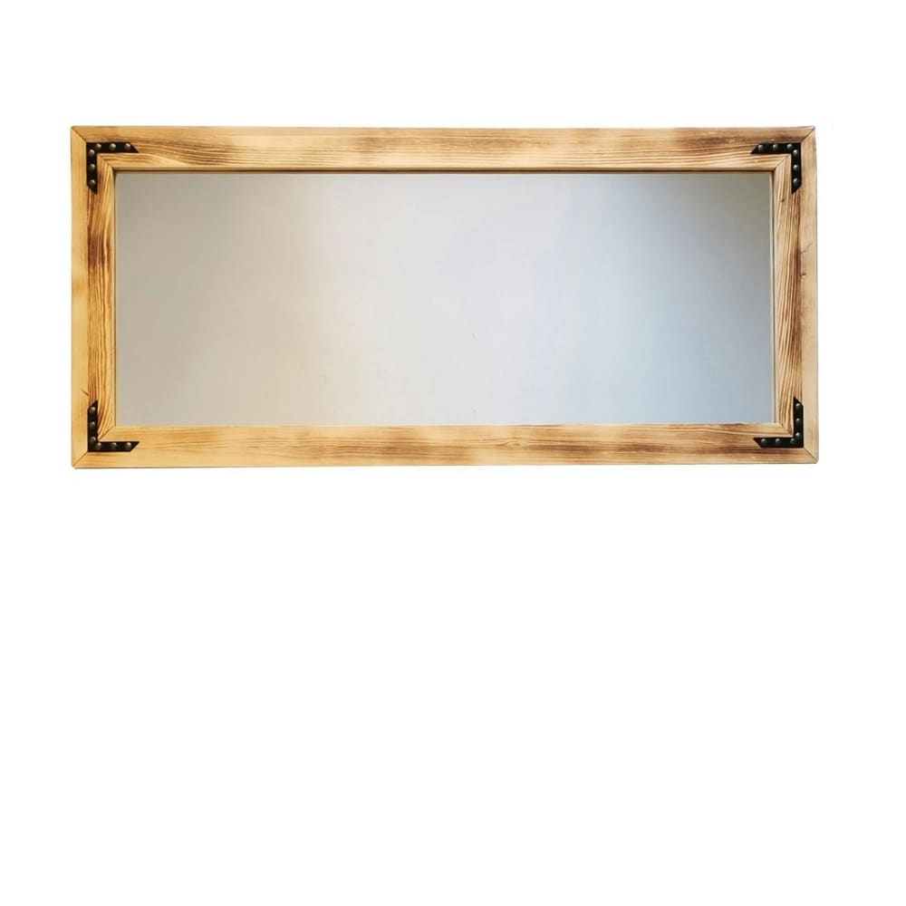Miroir mural horizontal cadre bois 110x50 cm