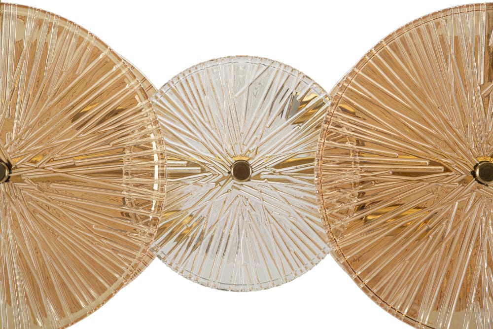 Lustre en métal doré et verre (100 x 23 x 28-94 cm) — vue 4