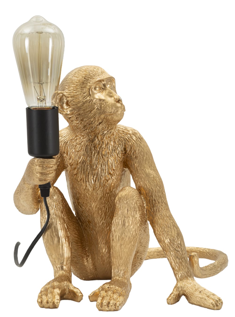 Lampe de table en polyrésine couleur or (33 x 33 x 32 cm) — vue 3