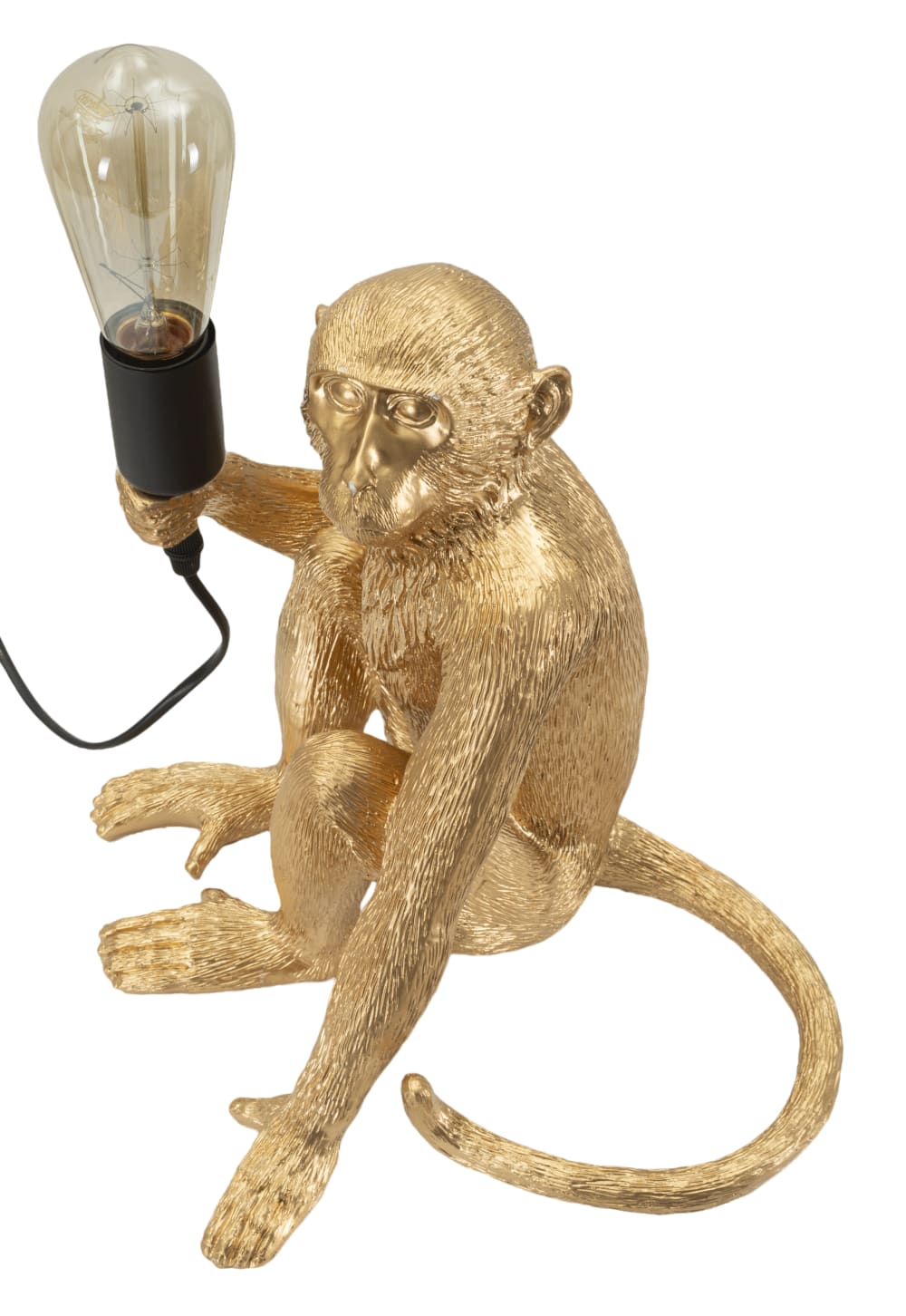 Lampe de table en polyrésine couleur or (33 x 33 x 32 cm) — vue 4