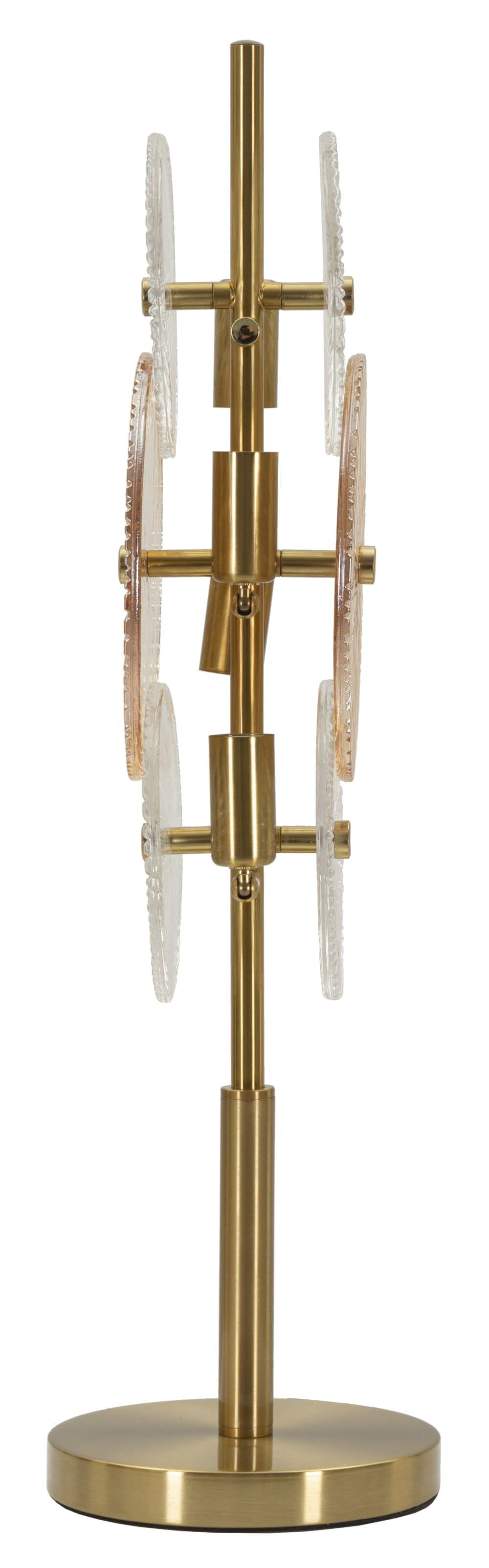 Lampe de table en métal doré et verre (20 x 18 x 66 cm) — vue 3