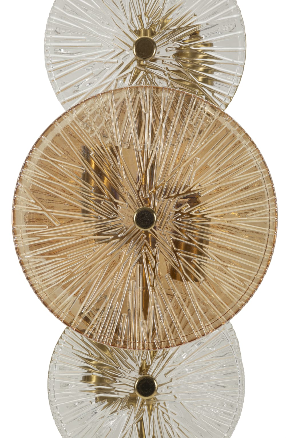 Lampe de table en métal doré et verre (20 x 18 x 66 cm) — vue 4