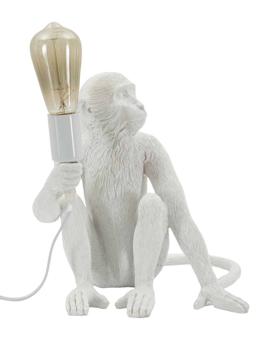 Lampe de table en polyrésine blanche (33 x 33 x 32 cm) — vue 3