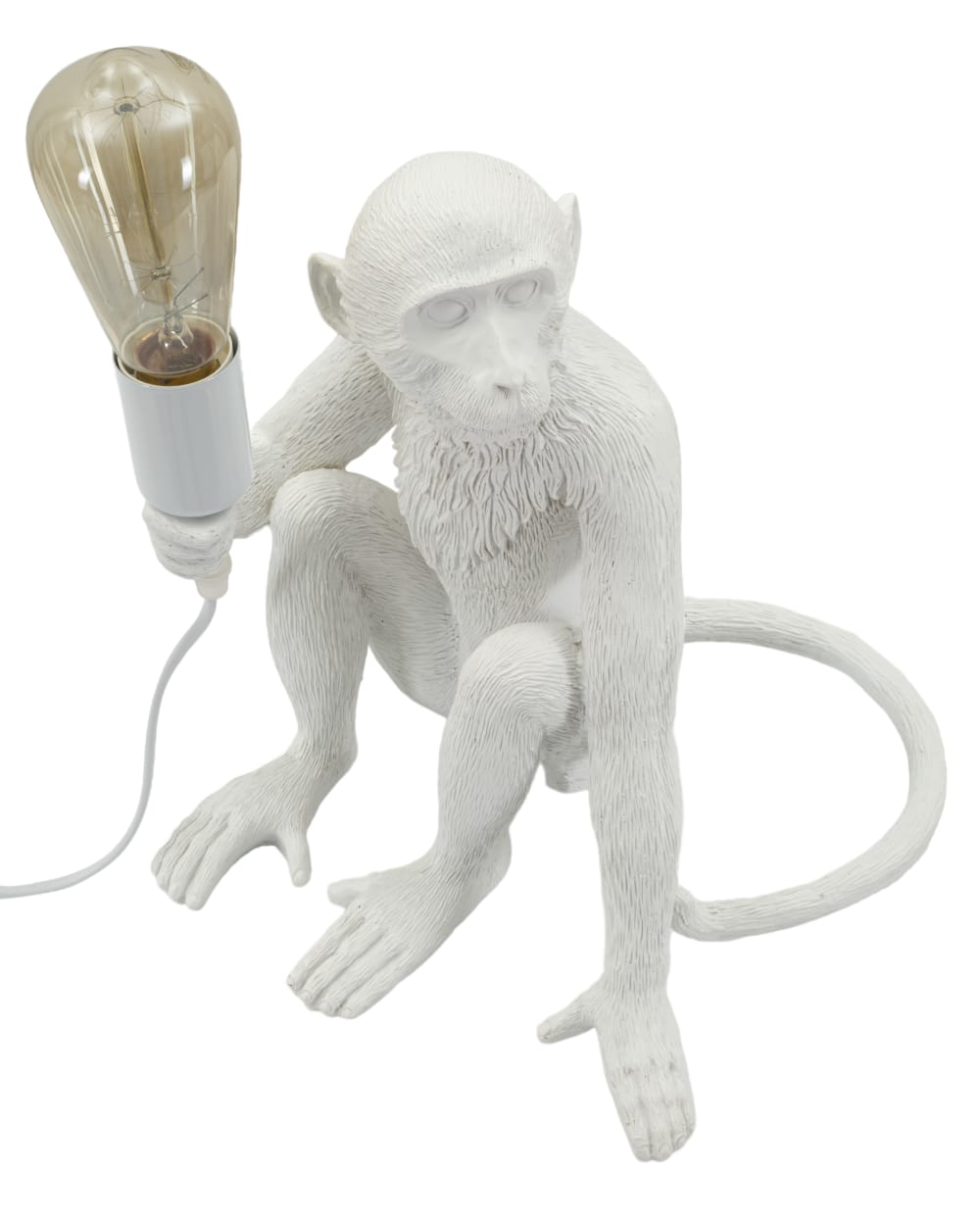 Lampe de table en polyrésine blanche (33 x 33 x 32 cm) — vue 4