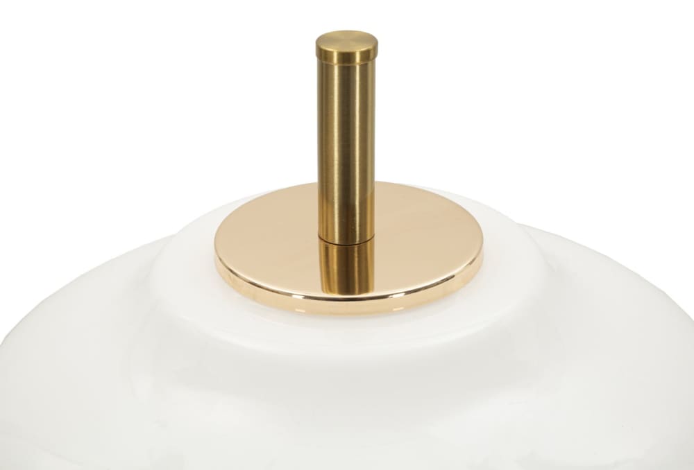 Lampe de table en métal doré et verre (ø 22 x 46 cm) — vue 4