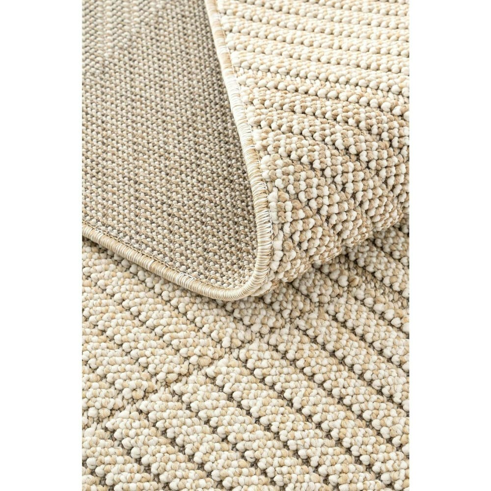 Tapis de salon beige motifs chevrons 120x180 cm — vue 4
