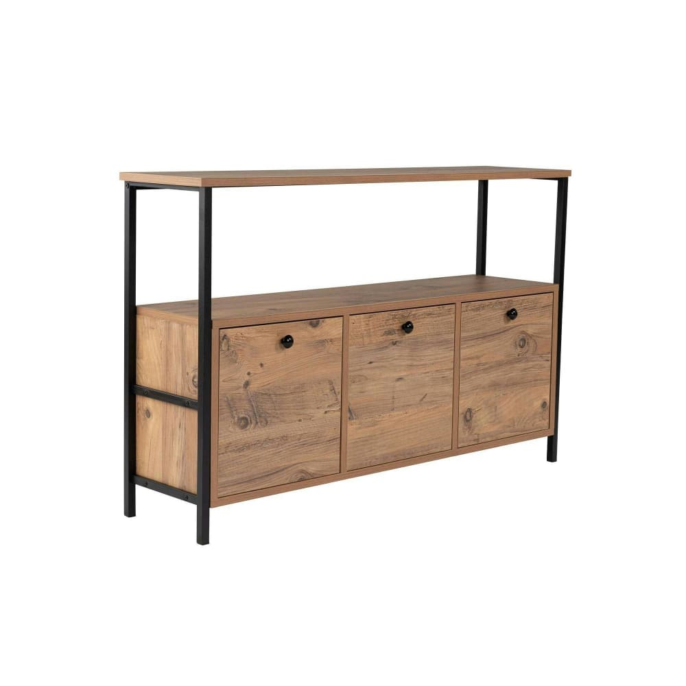 Console d'entrée 120 cm avec rangement bois/métal