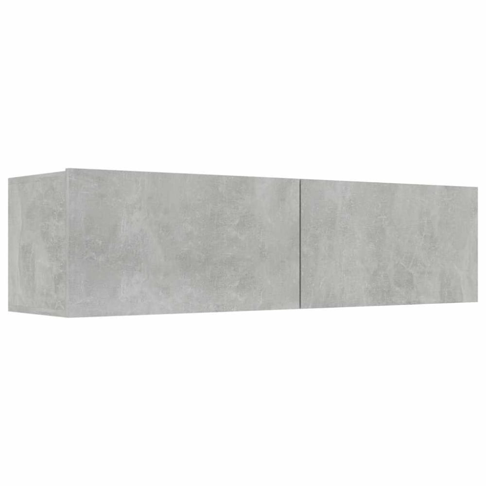 Meuble tv bois gris béton