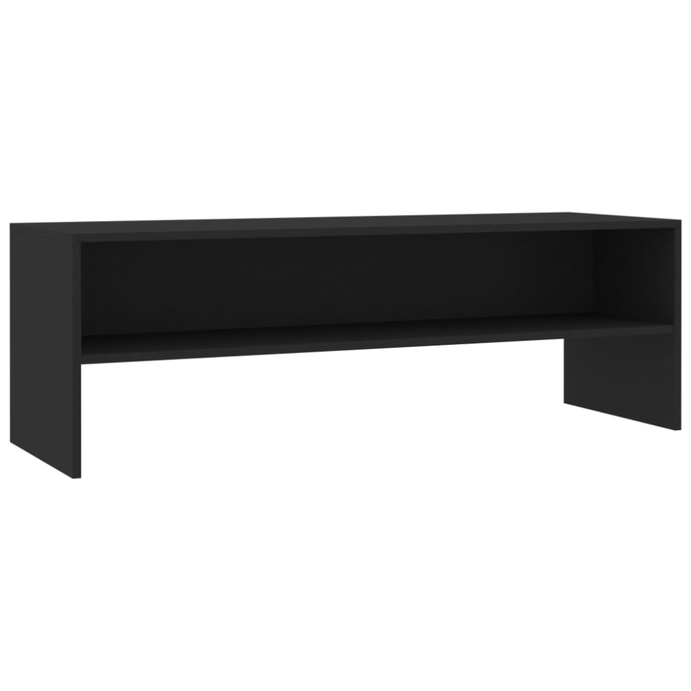 Meuble tv bois noir 120x40x40 cm