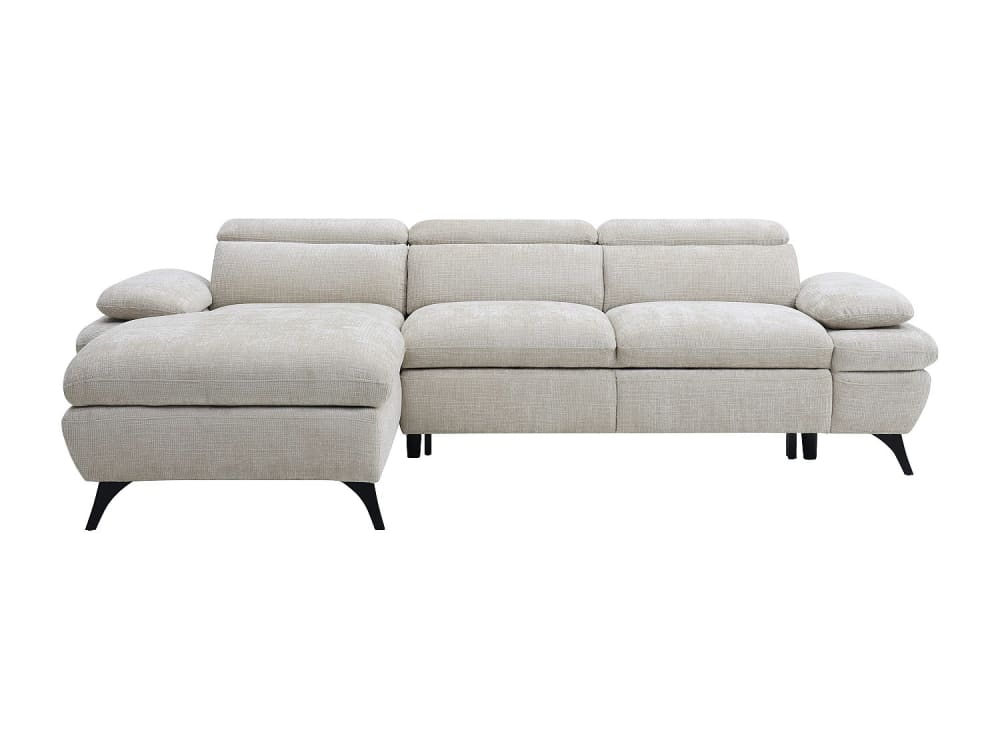 Canapé d'angle polyester 5 places beige Canapé d'angle polyester 5 places beige