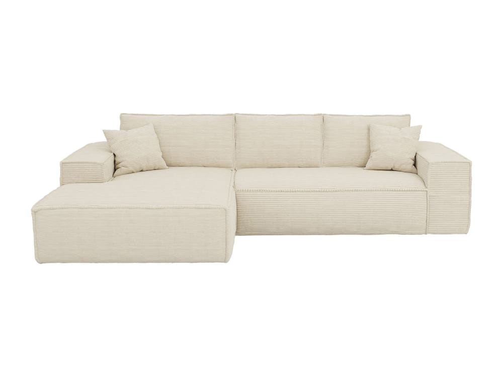 Canapé d'angle polyester 6 places beige Canapé d'angle polyester 6 places beige