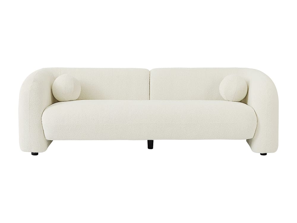 Canapé fixe polyester 3 places ivoire}