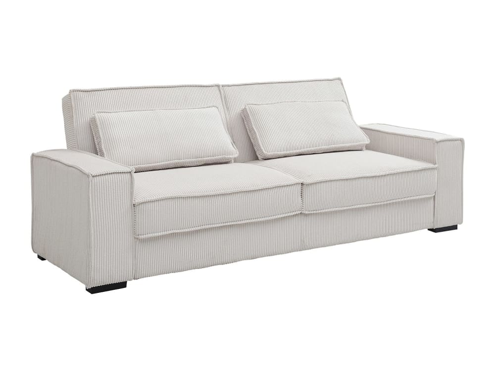 Canapé convertible velours 3 places beige}