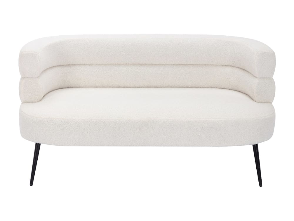 Canapé fixe polyester 2 places blanc}