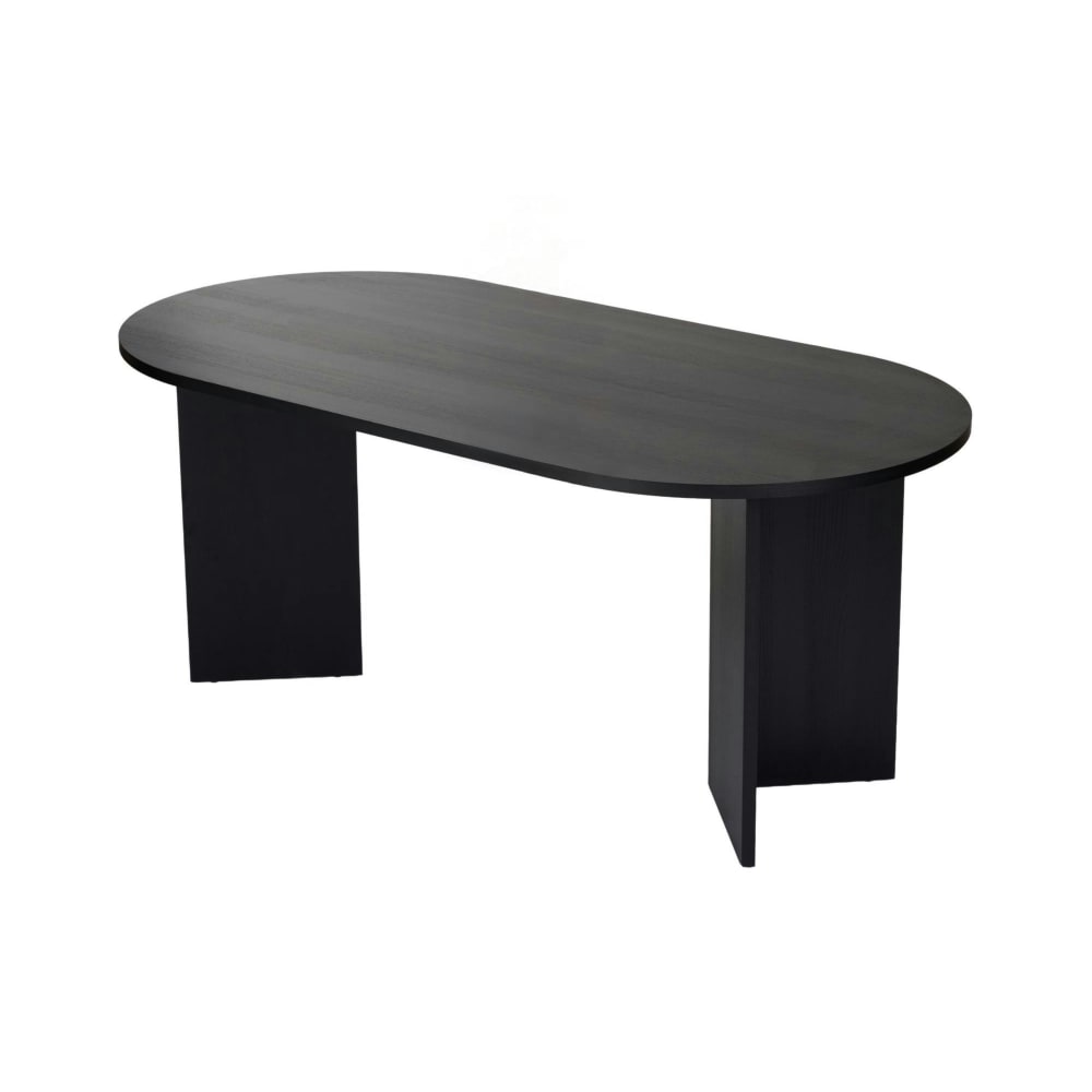 Table à manger ovale 180 cm noire