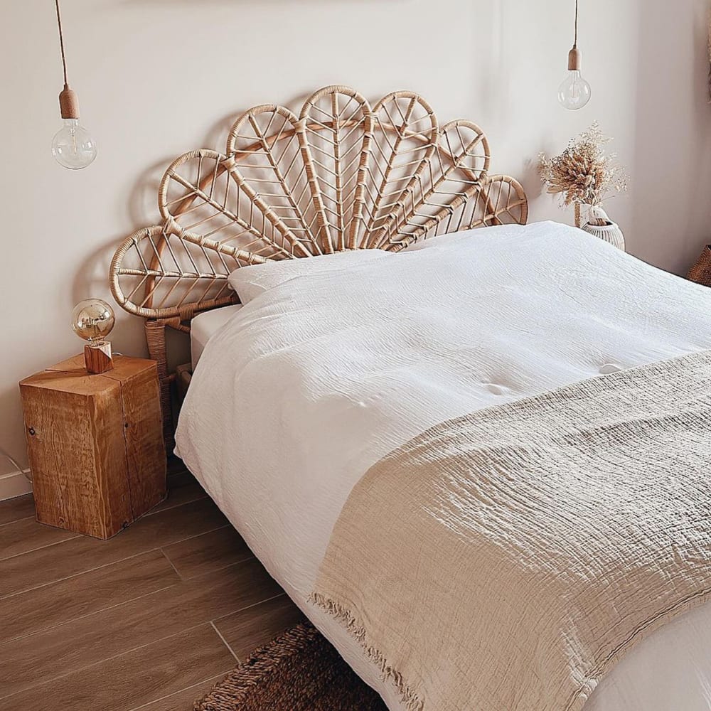 Plaid en gaze de coton galet 125 x 180 cm - Maisons du Monde