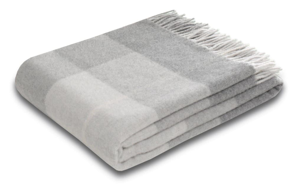 Plaid en laine gris 130 x 170 cm — vue 3
