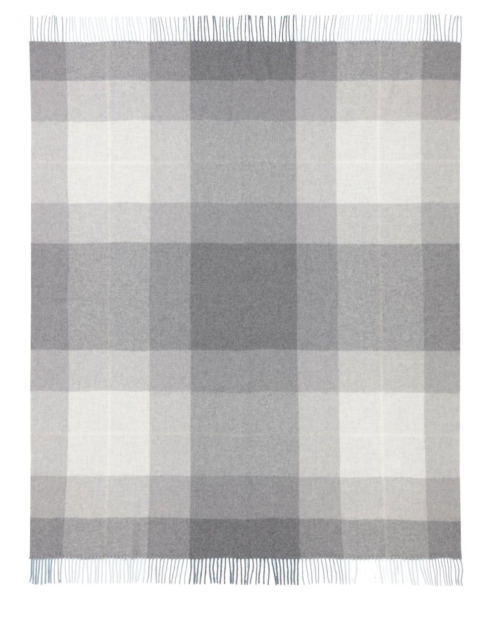 Plaid en laine gris 130 x 170 cm — vue 4