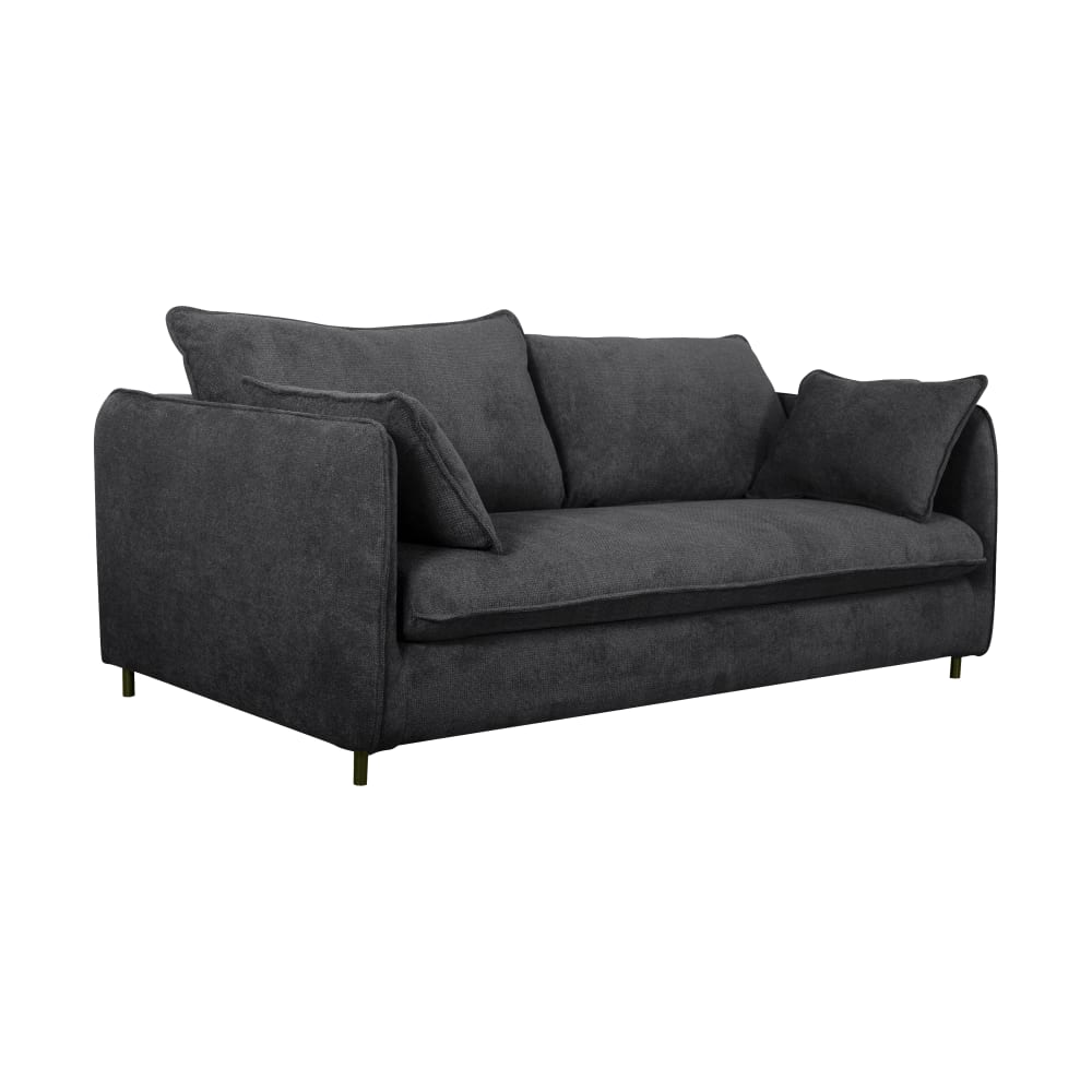Canapé convertible 3 places en tissu carbone
