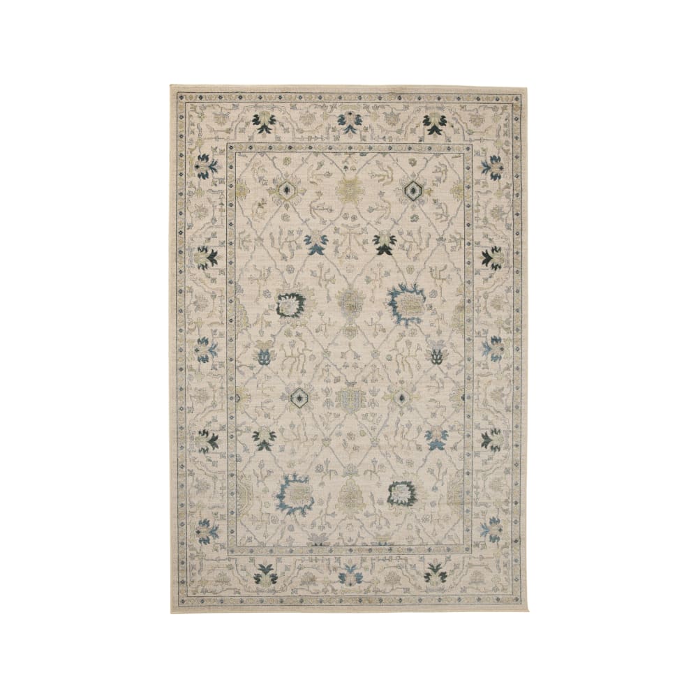 Tapis en polyester recyclé crème 120 x 170 cm