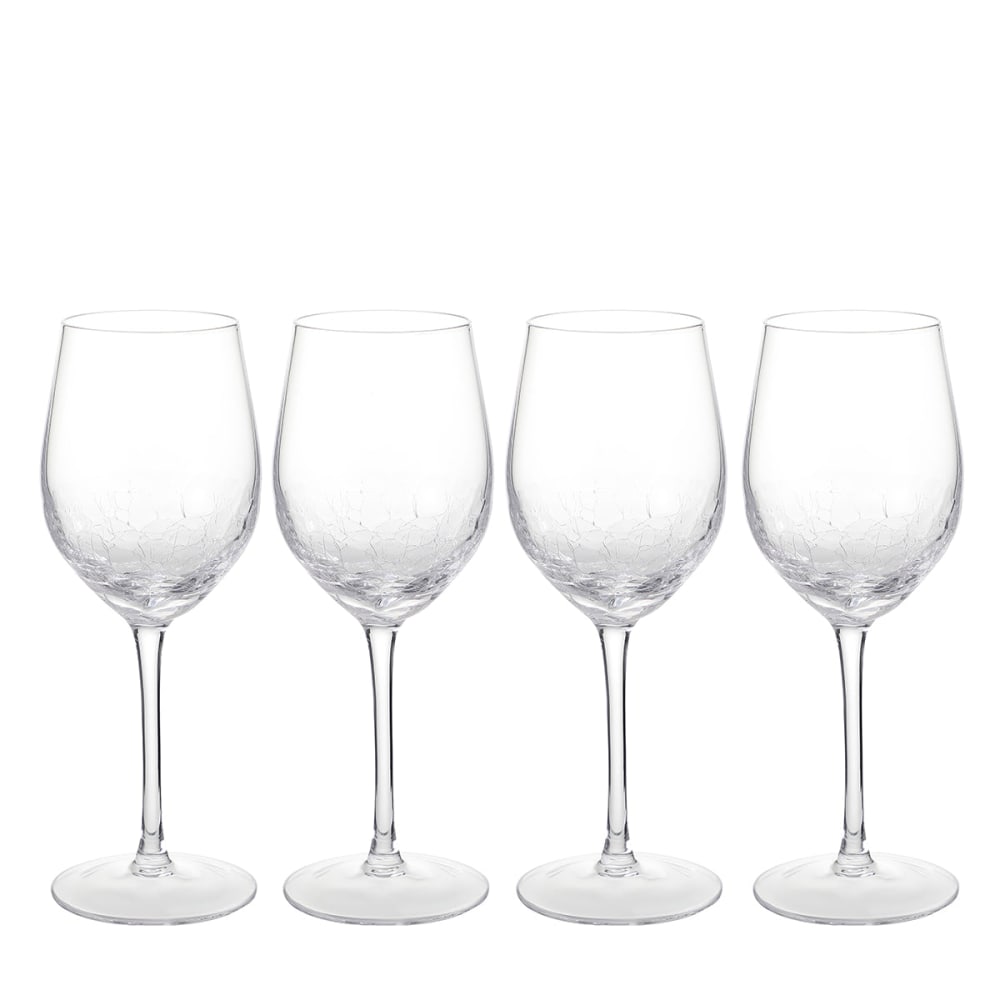 Set de 4 verres à vin rouge en verre transparent h23 Set de 4 verres à vin rouge en verre transparent h23