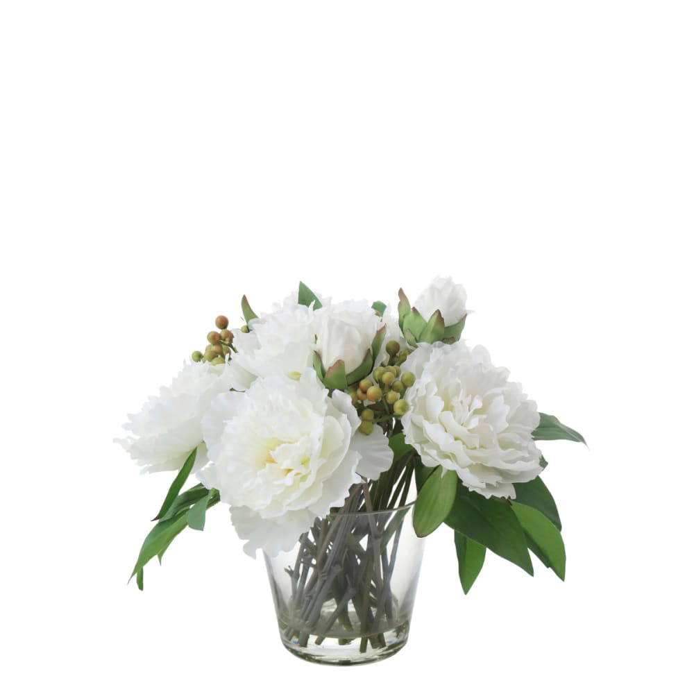 Composition de pivoines - blanche