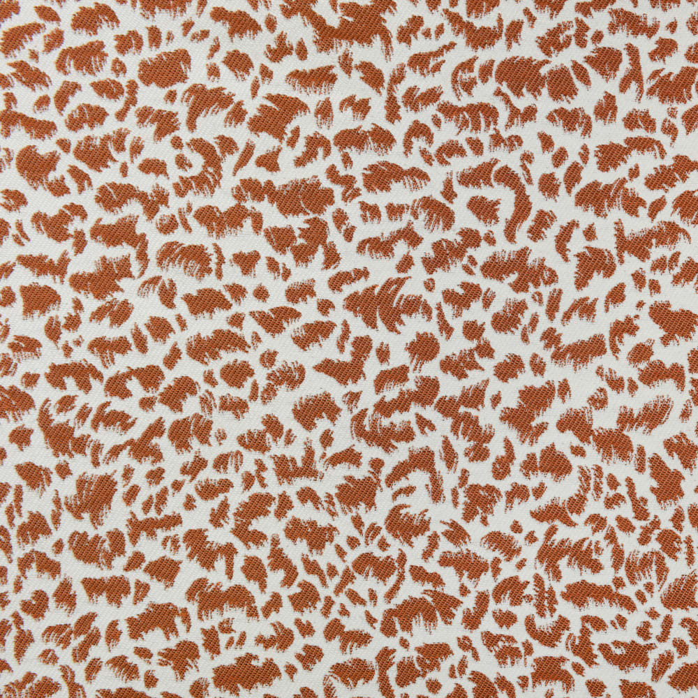Rideau jacquard abstrait texturé à oeillets coton orange foncé 260 x — vue 3