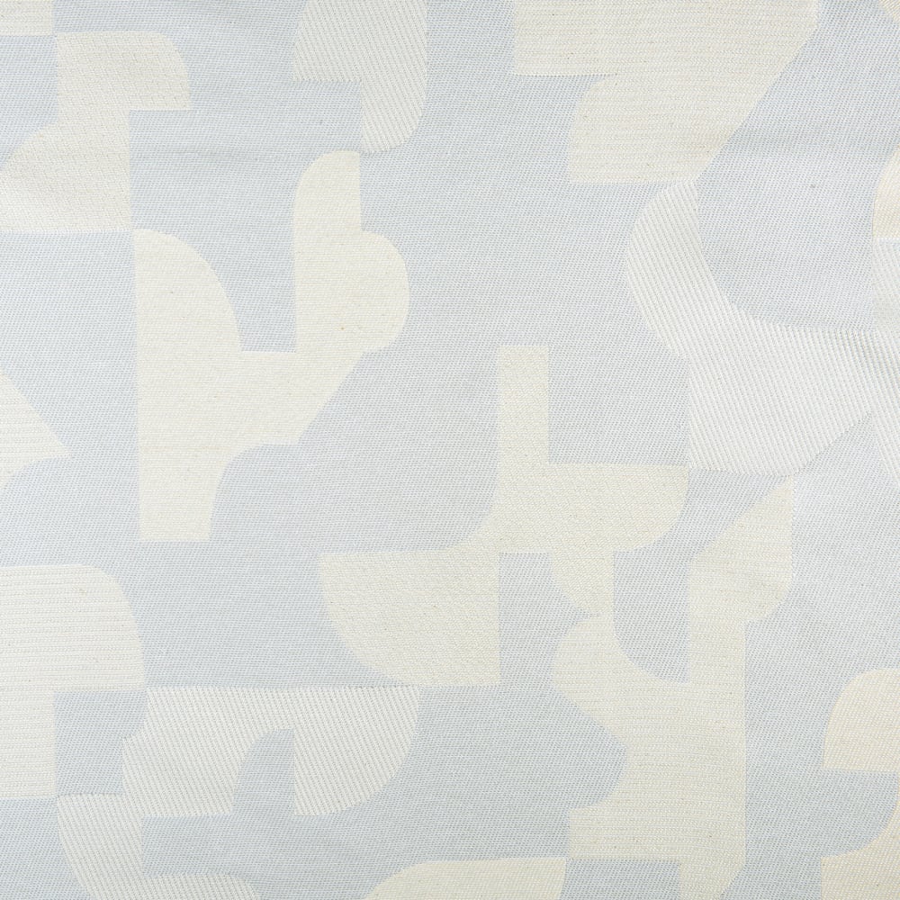 Rideau jacquard géométrique texturé rétro coton ecru 260 x 140 — vue 3