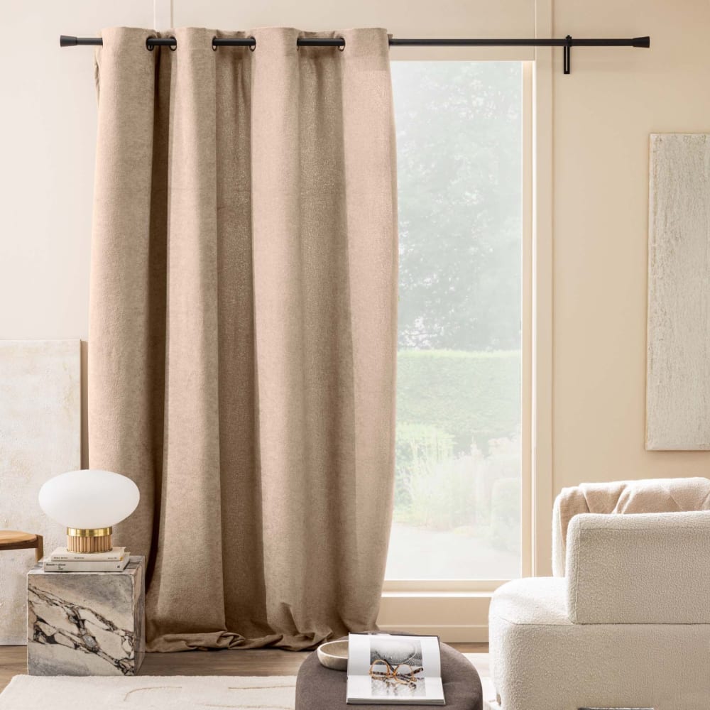 Rideau obscurcissant bouclette 140x260 sable