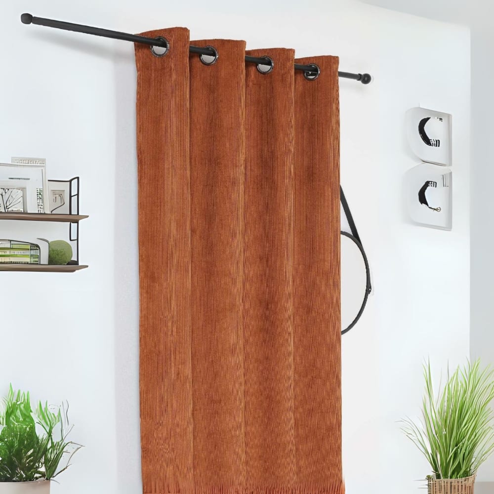 Rideau obscurcissant et isolant en velours côtelé polyester/velours