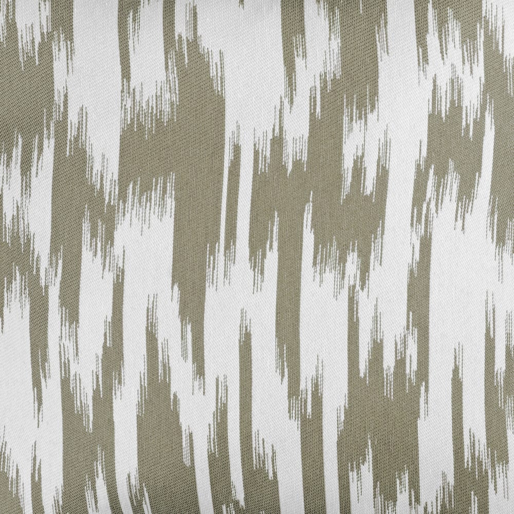 Rideau jacquard motif ikat en fils upcyclés polyester kaki 140x280 cm — vue 3