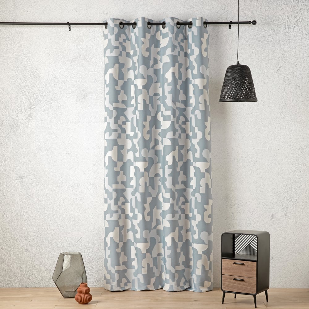 Rideau jacquard géométrique