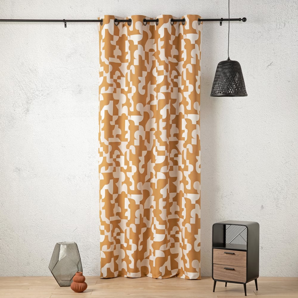 Rideau jacquard géométrique