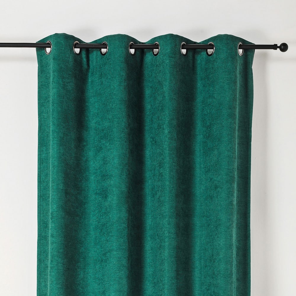 Rideau alaska isolant et 100 % occultant polyester vert emeraude — vue 3