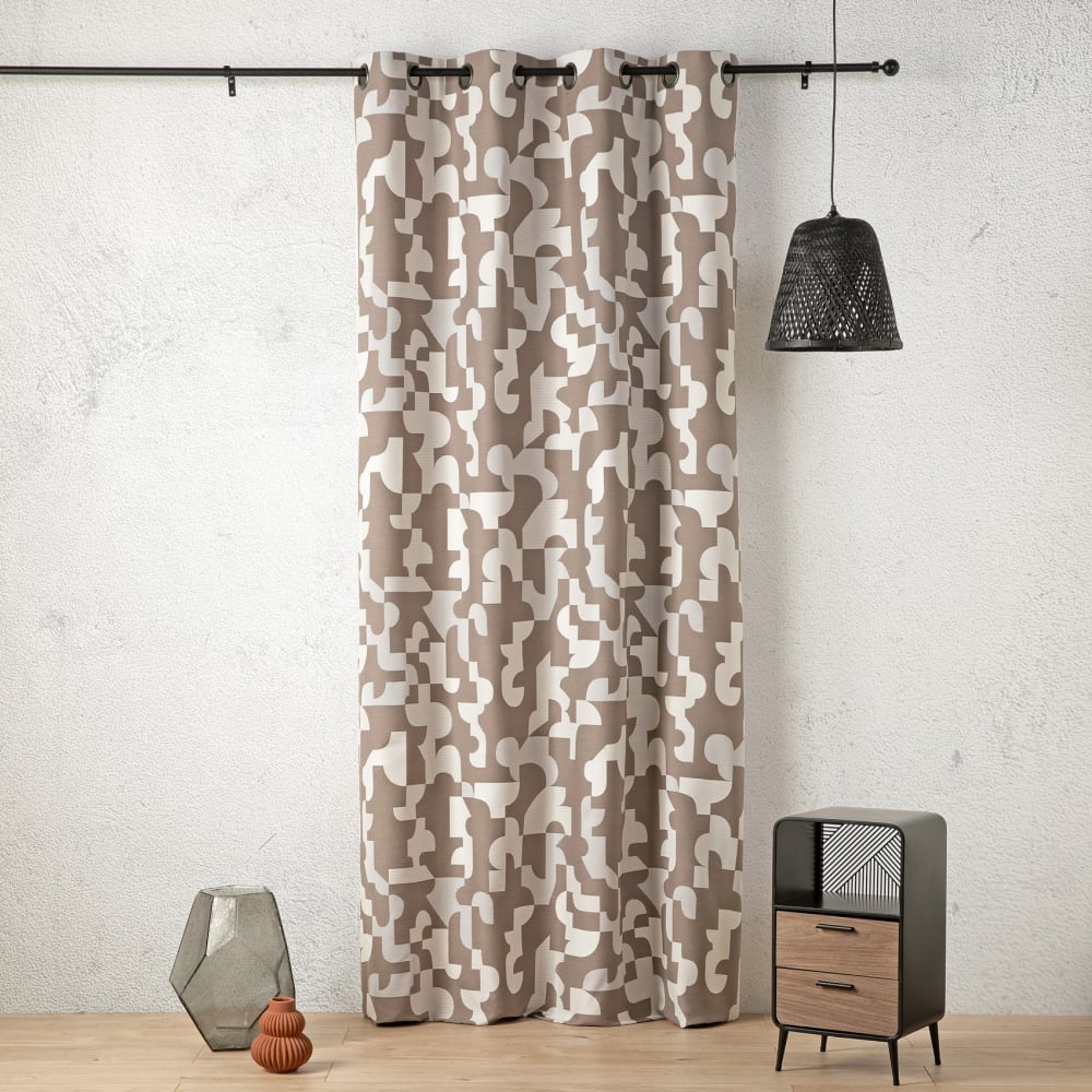 Rideau jacquard géométrique