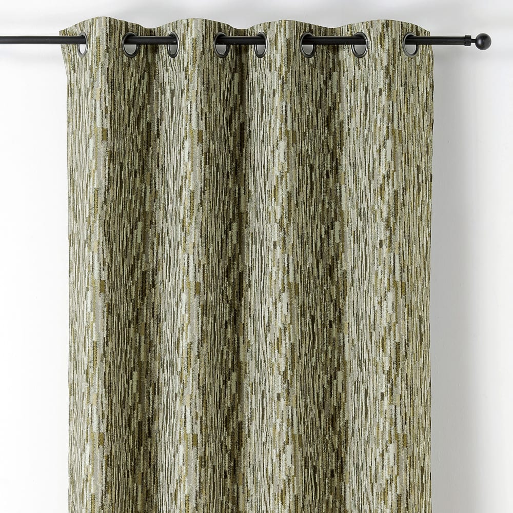 Rideau design aquarelle coton/polyester vert 140x240 cm — vue 3
