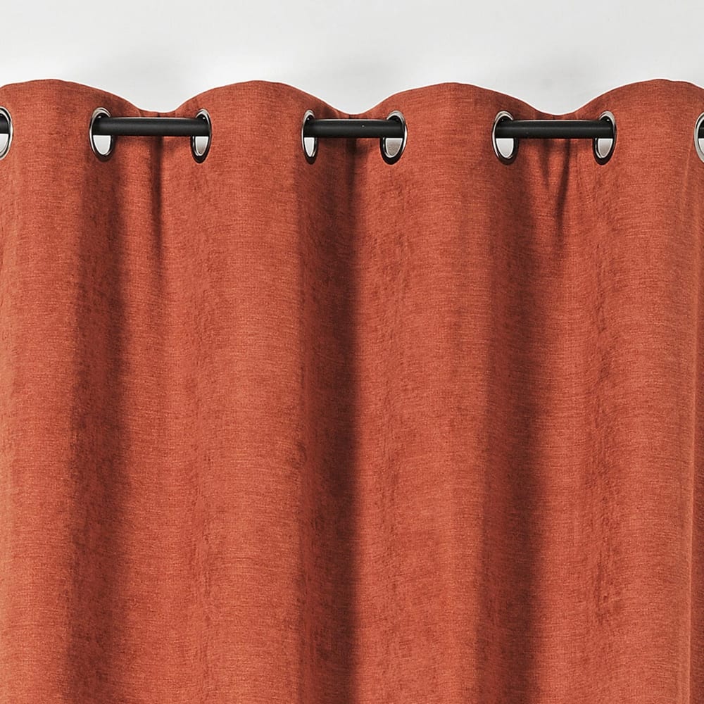Rideau alaska isolant et 100 % occultant polyester orange foncé — vue 3