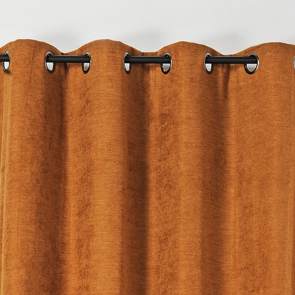 Rideau alaska isolant et 100 % occultant polyester tabac 140x260 cm — vue 3