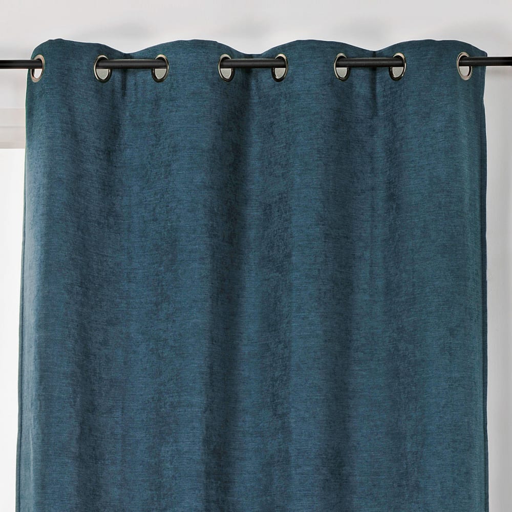 Rideau alaska isolant et 100 % occultant polyester bleu azur 140x260 — vue 3