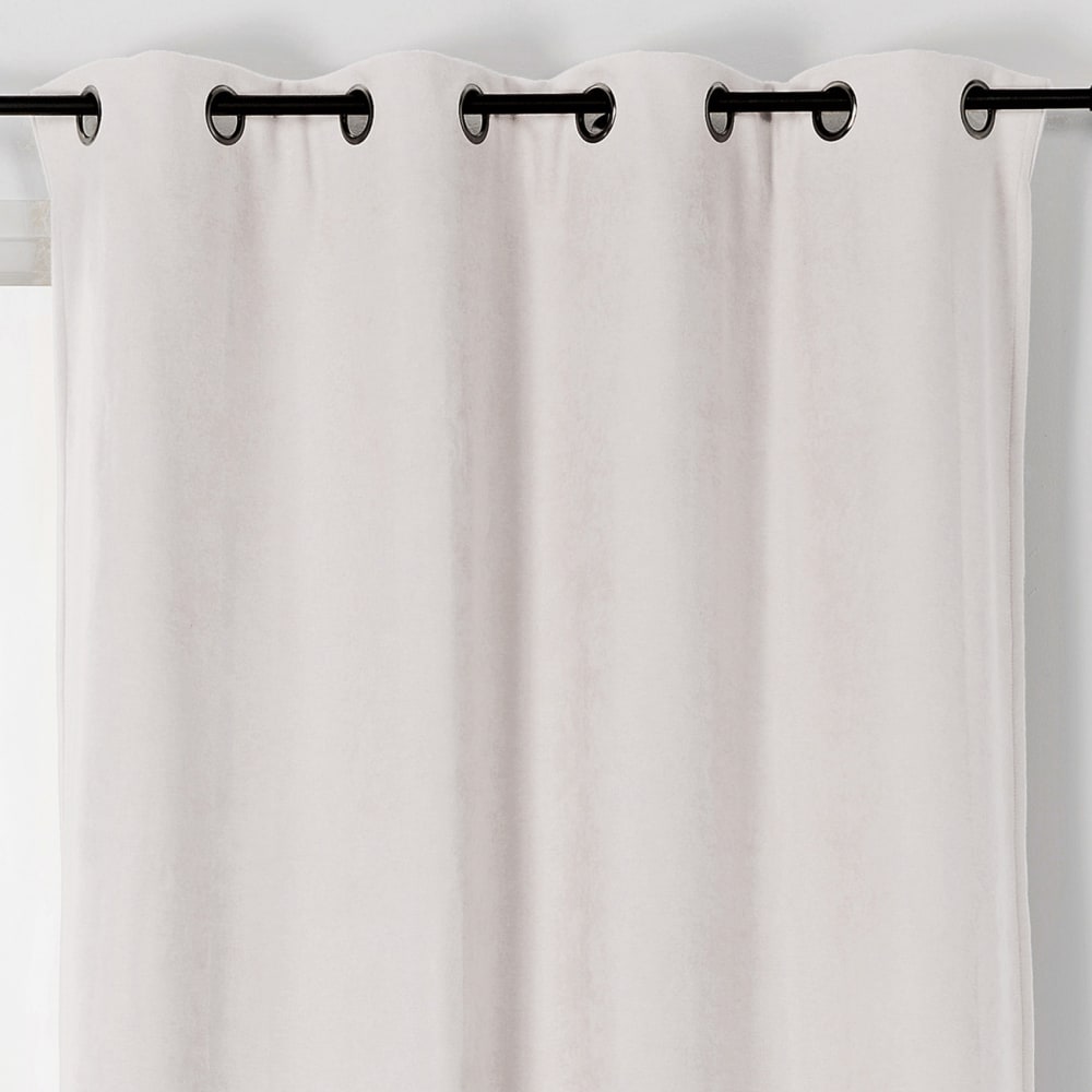 Rideau alaska isolant et 100 % occultant polyester blanc brillant — vue 3