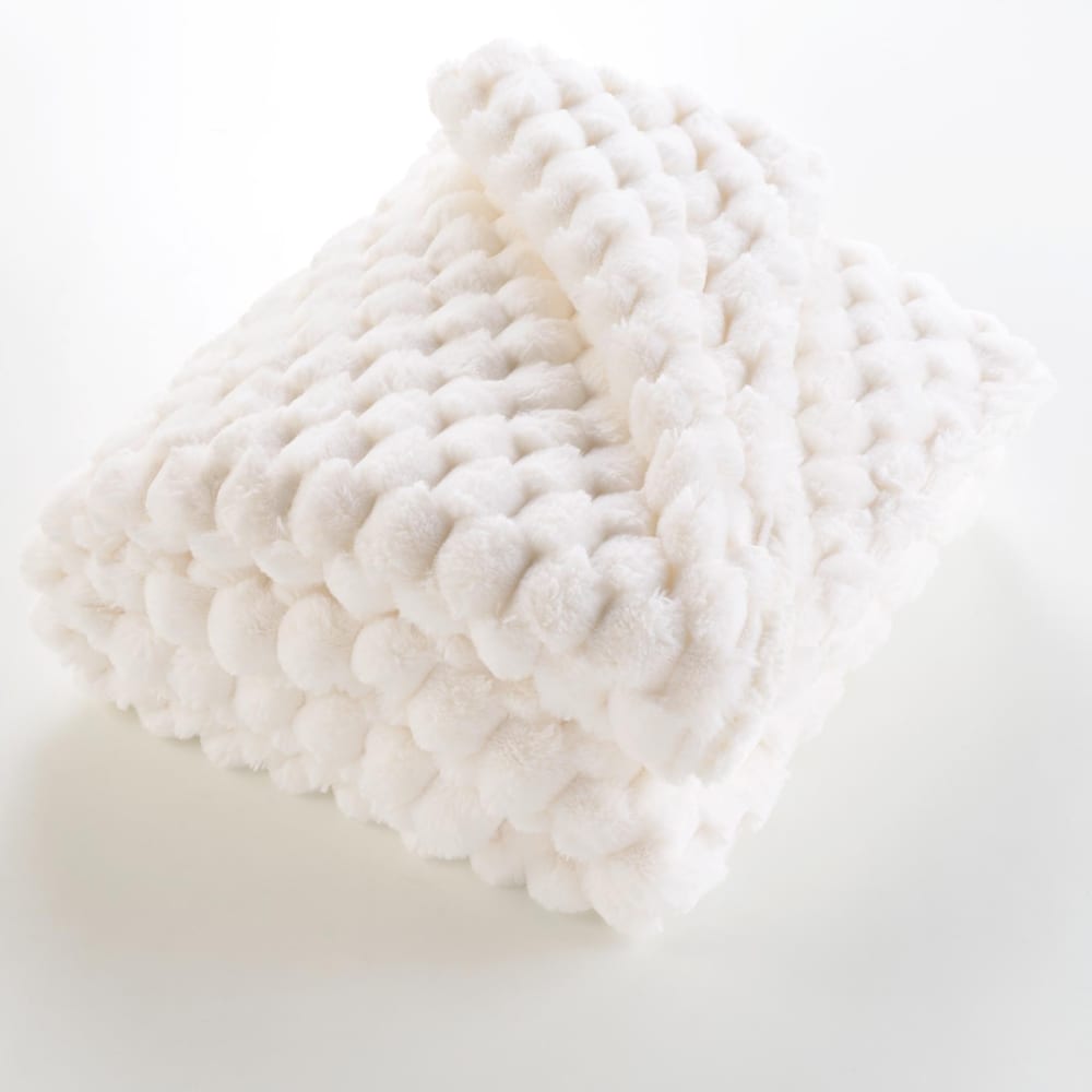 Plaid frosty imitation fourrure / sherpa naturel Plaid frosty imitation fourrure / sherpa naturel