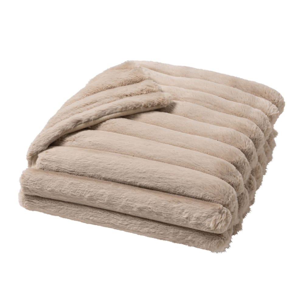 Plaid fourrure chaud 125x150 sable Plaid fourrure chaud 125x150 sable