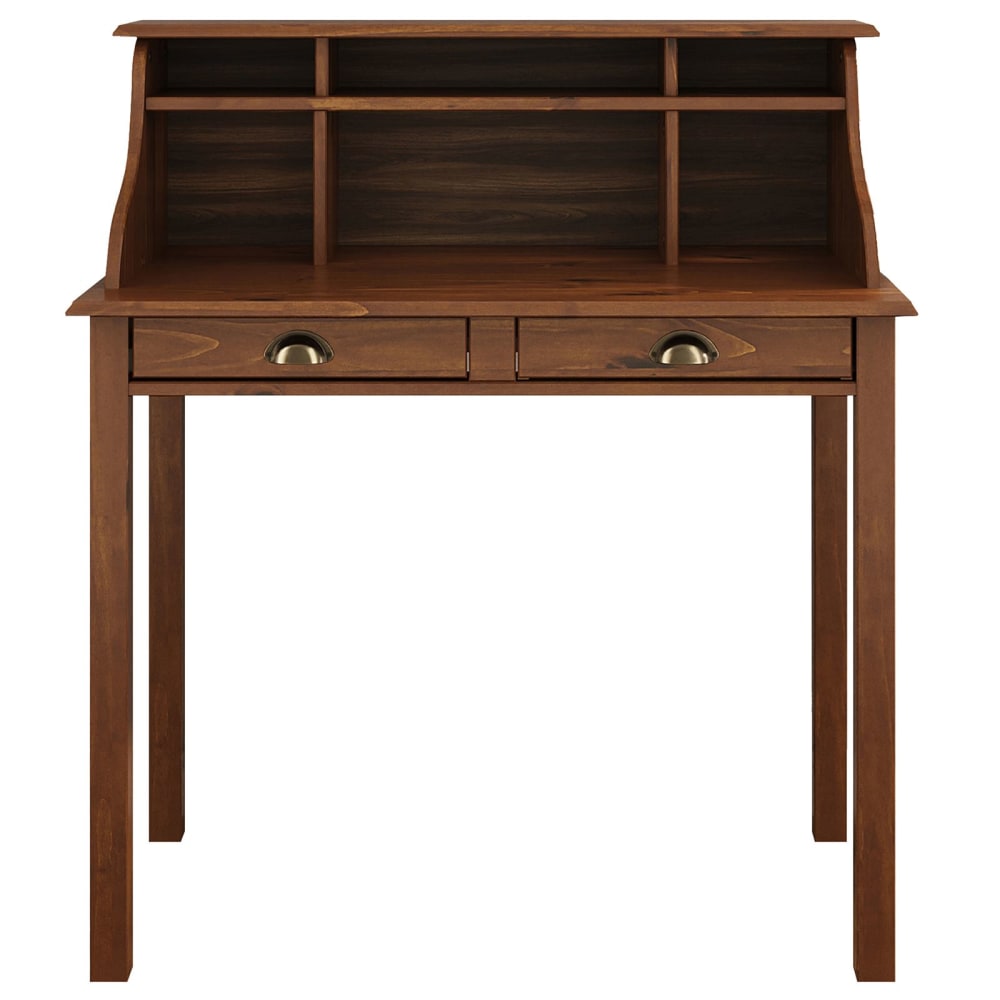 IDIMEX Sekretär mit 2 Schubladen, Kastanie style landhaus Braun Holz