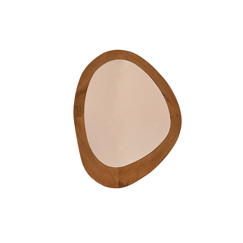 Miroir organique en teck massif 75x60 cm