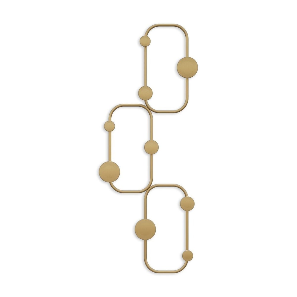 Porte manteaux mural 6 patères h70 cm - doré