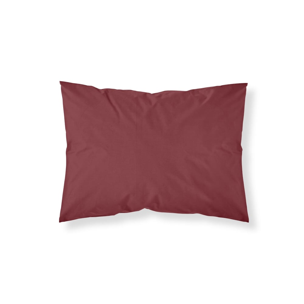 Taie d’oreiller 100 % coton rouge 45x125 cm